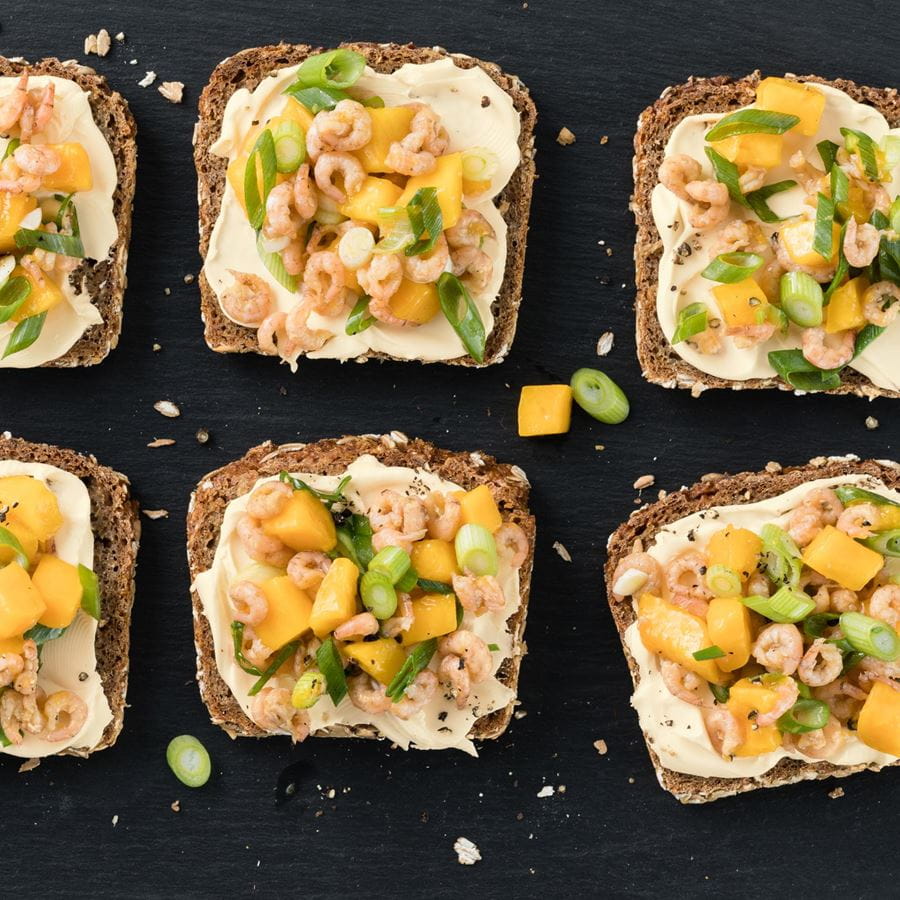 recipe image Krabbensalat auf Vollkornbrot